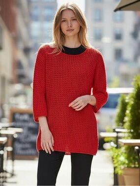 Lauren Ralph Lauren Crochet Knit Sweater